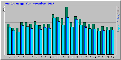 Hourly usage for November 2017